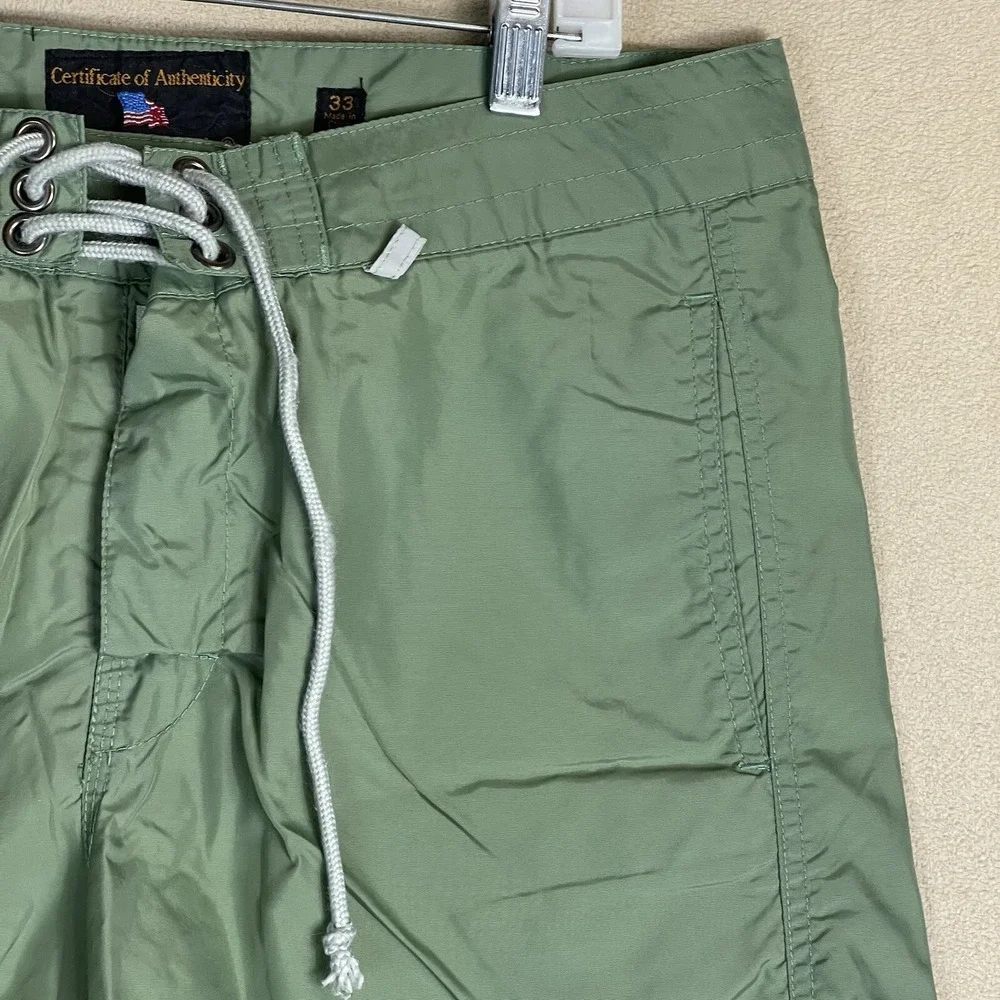 Cockpit USA Board Shorts Mens 33 Air/Sea Rescue Division Sage Green EUC